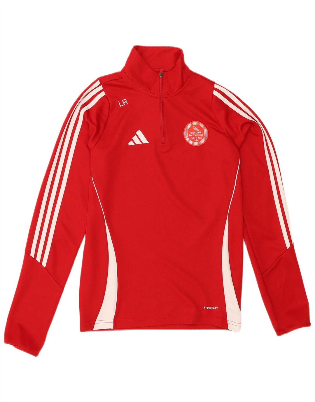ADIDAS Mens Aeroready Zip Neck Pullover Tracksuit Top XS Red Polyester