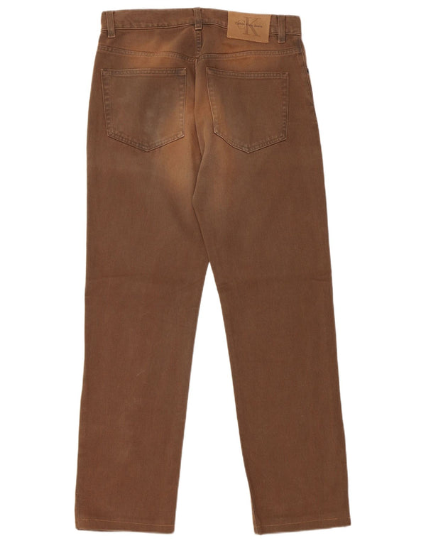 CALVIN KLEIN Vaqueros rectos para hombre W31 L29 Algodón marrón