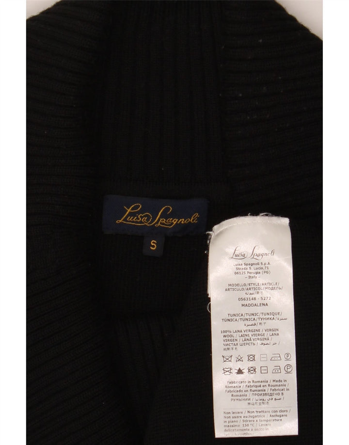 Luisa Spagnoli Suéter con cuello vuelto para mujer UK 10 Small Black