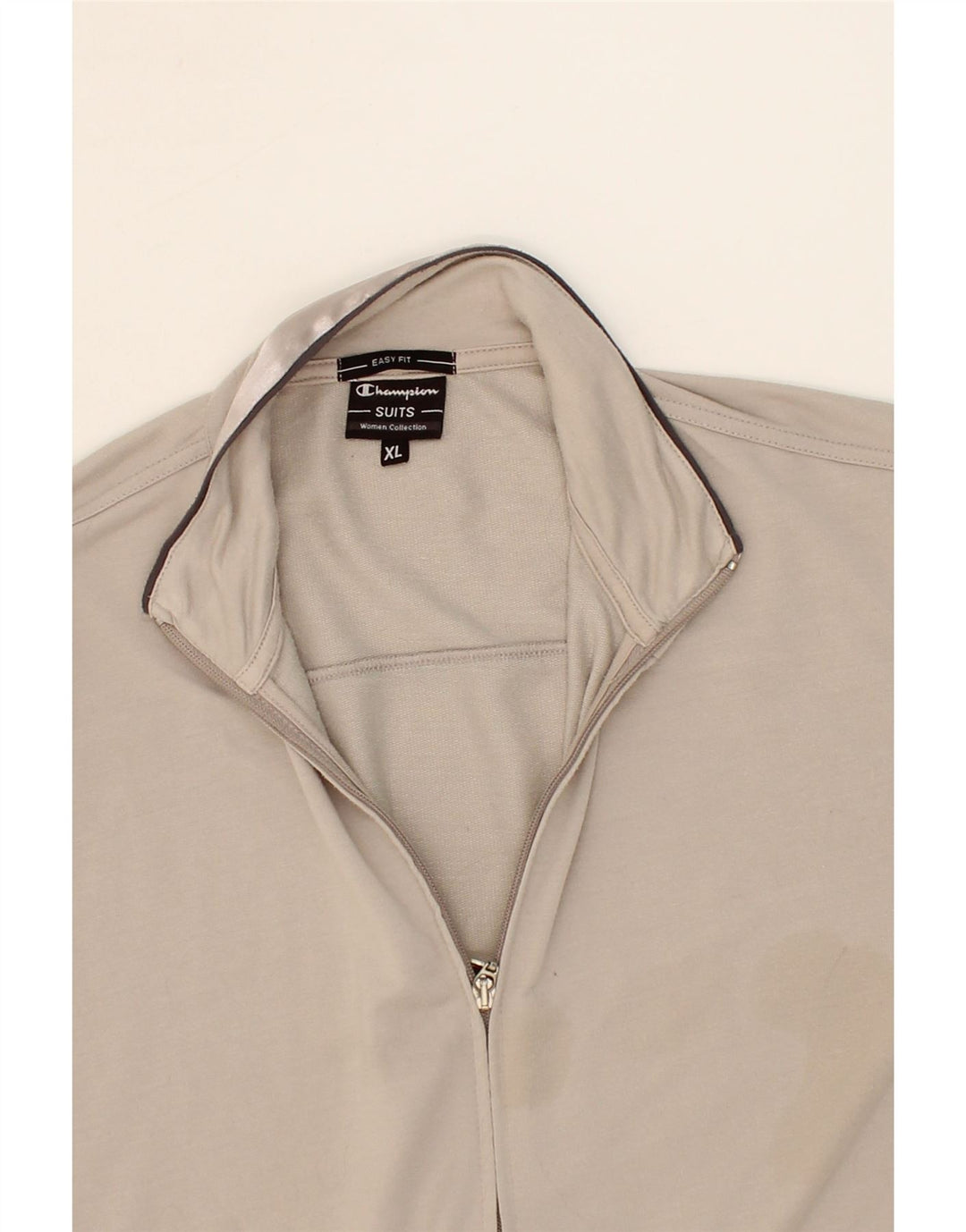 CHAMPION Womens Easy Fit Tracksuit Top Jacket UK 18 XL Grey Polyester Vintage Champion and Second-Hand Champion from Messina Hembry 