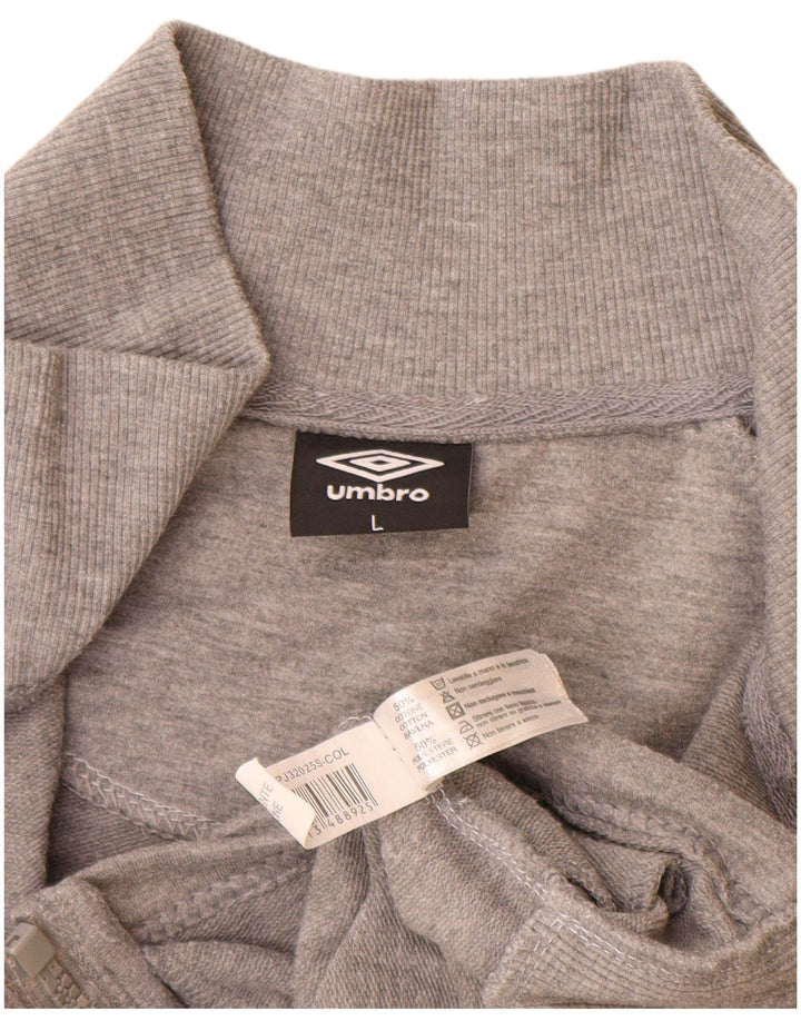 Umbro Chaqueta superior de chándal para mujer Reino Unido 46 Algodón moteado gris grande