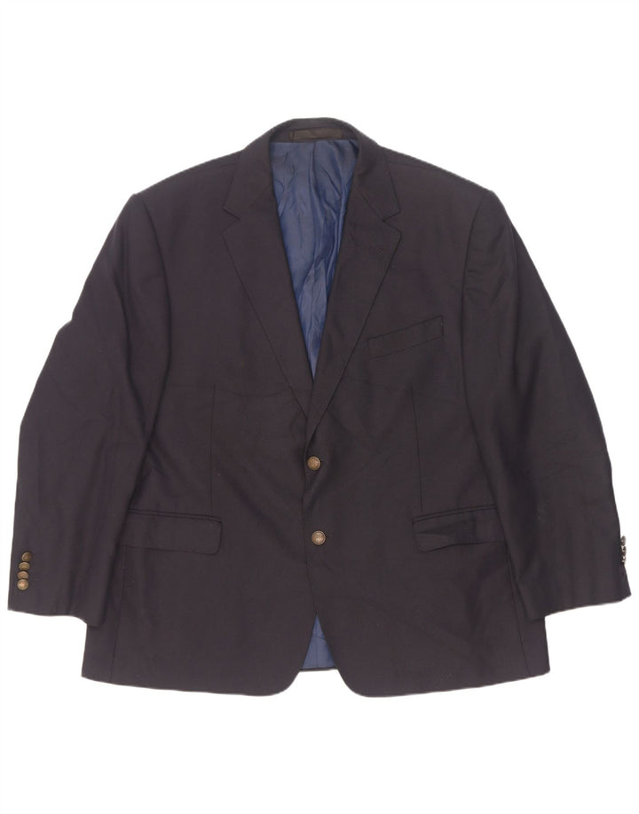 Marks & Spencer Chaqueta tipo blazer de 2 botones para hombre UK 46 XL Poliéster azul marino