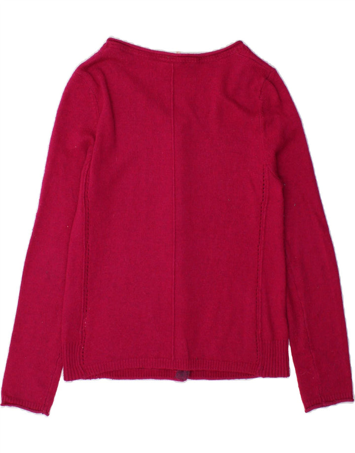 WHITE STUFF Womens Cardigan Sweater UK 12 Medium Pink Nylon Vintage White Stuff and Second-Hand White Stuff from Messina Hembry 