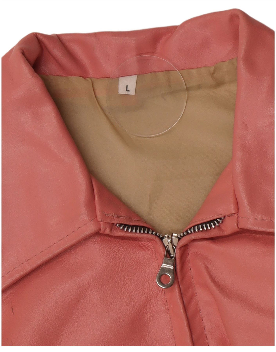 Vintage mujer chaqueta de cuero Reino Unido 14 rosa grande