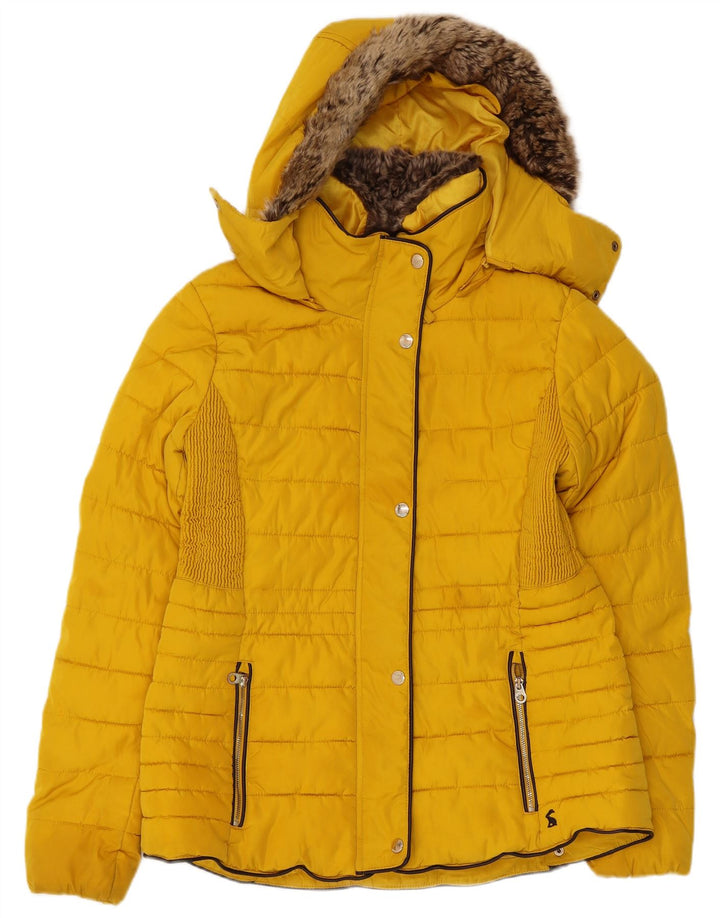 Chaqueta acolchada con capucha para mujer Joules UK 44 Poliéster amarillo medio