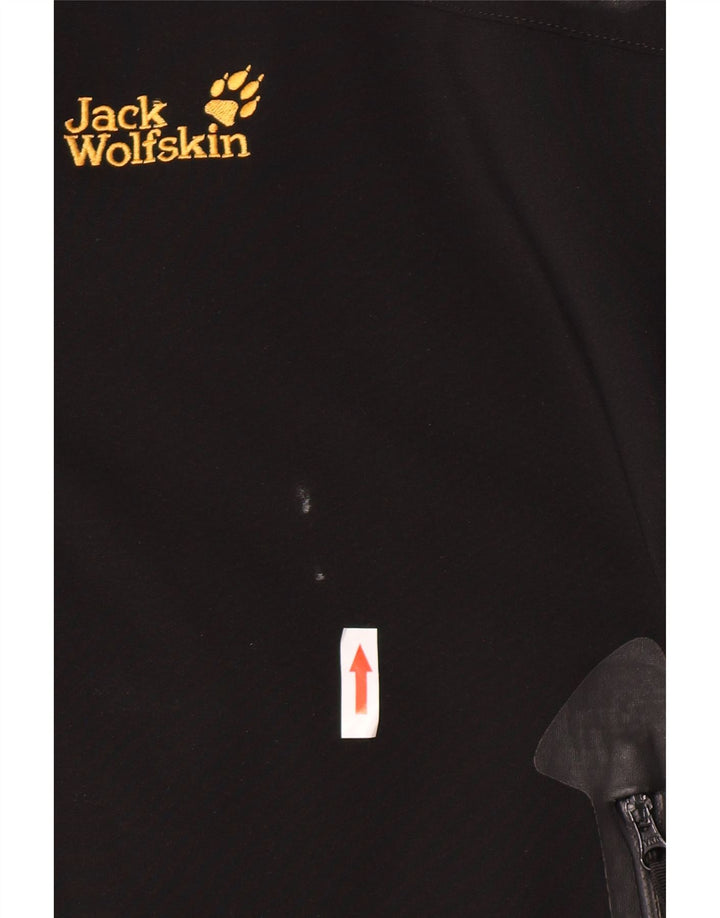 Jack Wolfskin Chaqueta cortavientos con capucha para hombre UK 40/42 Grande Poliéster negro