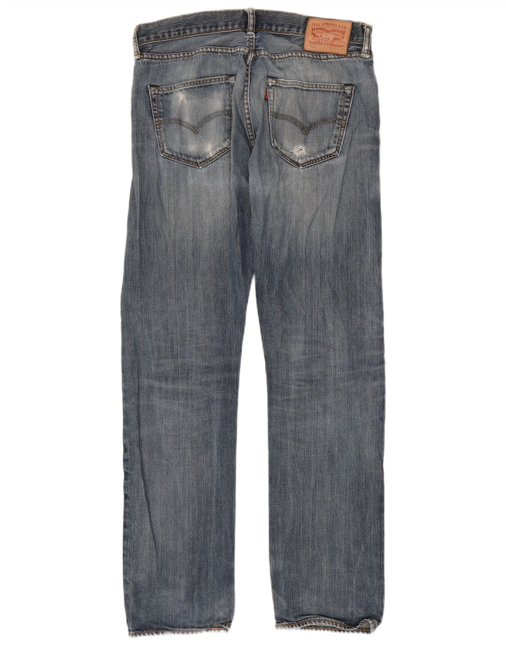 Levi's Jeans rectos desgastados 501 para hombre W33 L36 Algodón azul