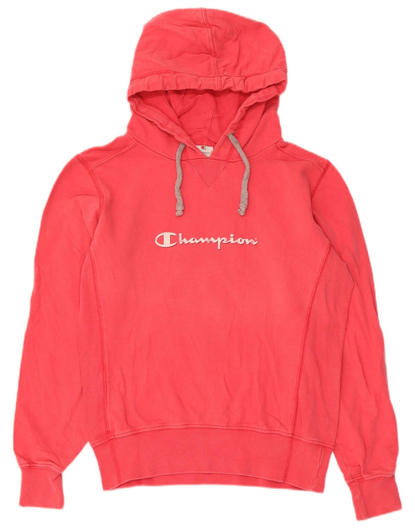 Champion Sudadera con capucha gráfica para mujer UK 14 Medium Red Cotton