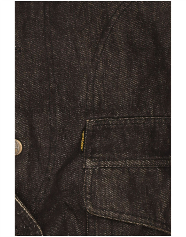 Trussardi Abrigo vaquero para hombre UK 40 Large Azul marino Algodón
