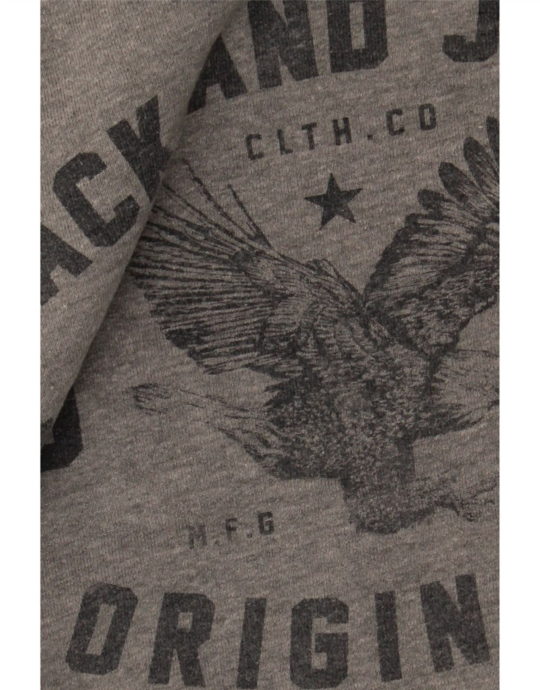 Jack & Jones Hombre Sudadera Gráfica Jumper Small Gris Algodón