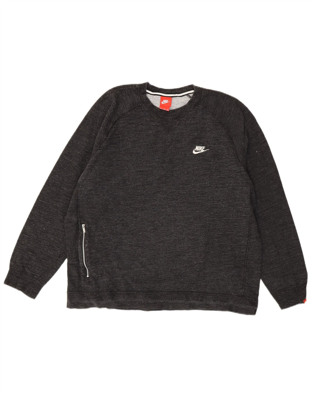 Nike - Sudadera para hombre, talla 2XL, algodón moteado gris