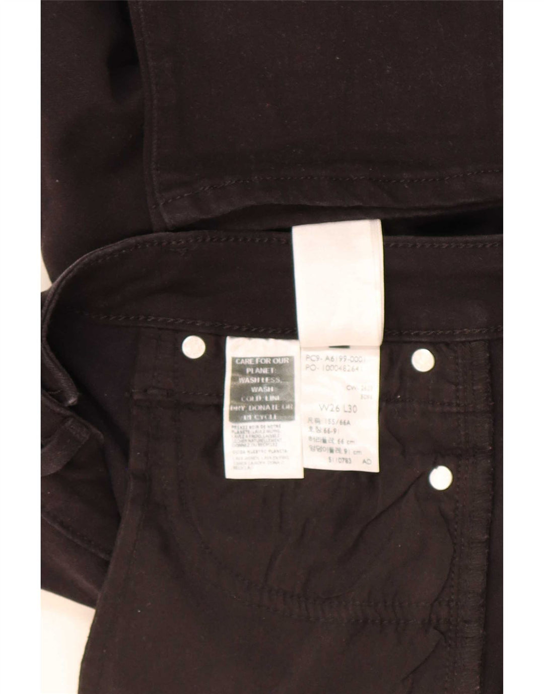 Levi's Mujer 712 Slim Jeans W26 L30 Algodón Negro