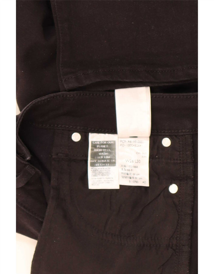 Levi's Mujer 712 Slim Jeans W26 L30 Algodón Negro