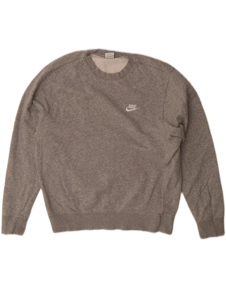 Nike - Sudadera extragrande para mujer, talla 40, algodón moteado gris medio
