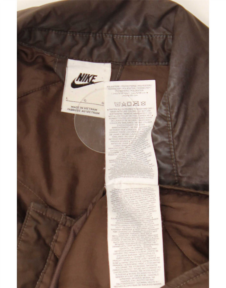 Nike Chaqueta acolchada extragrande para mujer UK 46 Grande Poliéster marrón