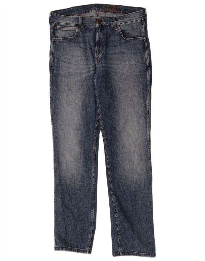 Wrangler Vaqueros rectos para hombre W34 L33 Azul