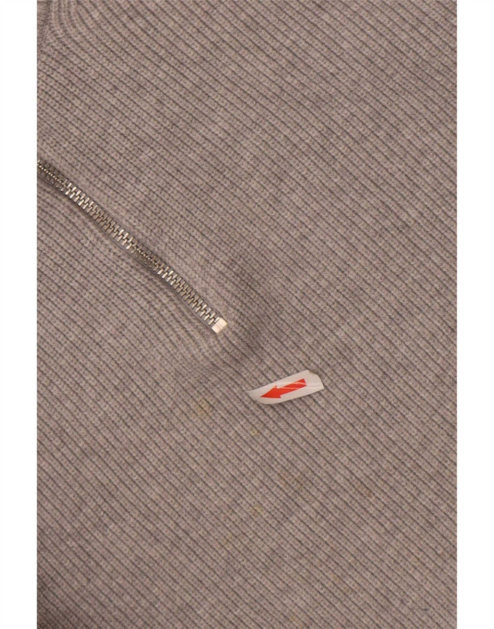 Marks & Spencer Suéter tipo jersey con cuello y cremallera para hombre Poliéster gris grande