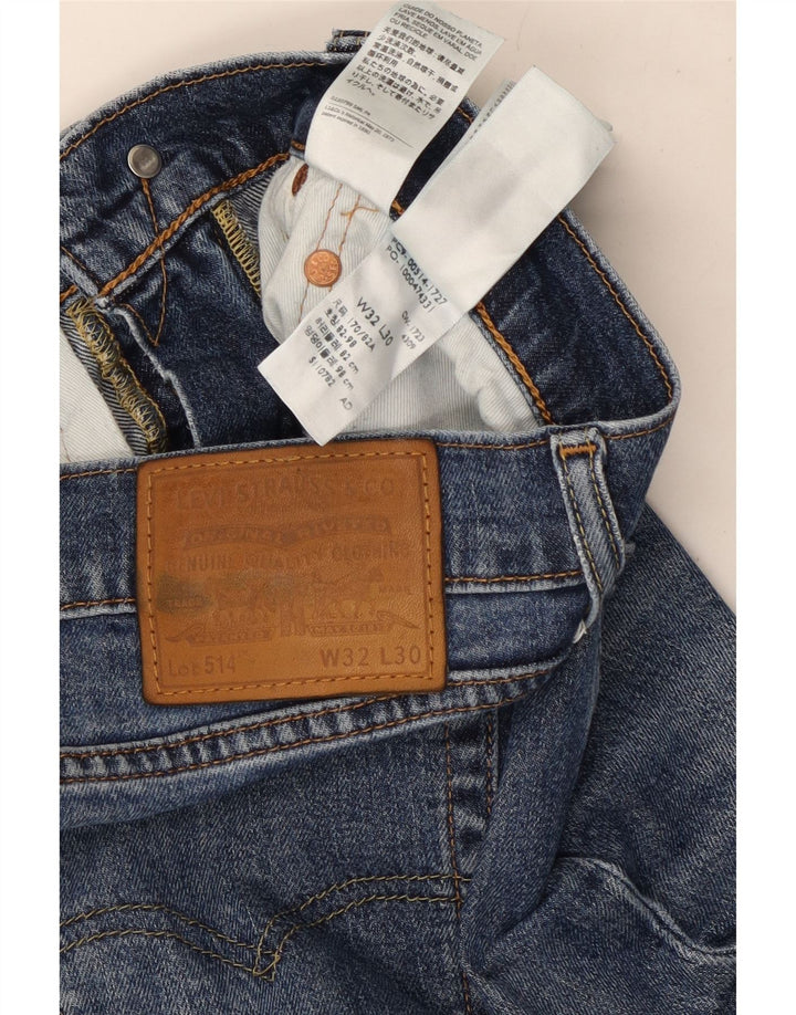 Levi's Jeans rectos desgastados 514 para hombre W32 L30 Algodón azul