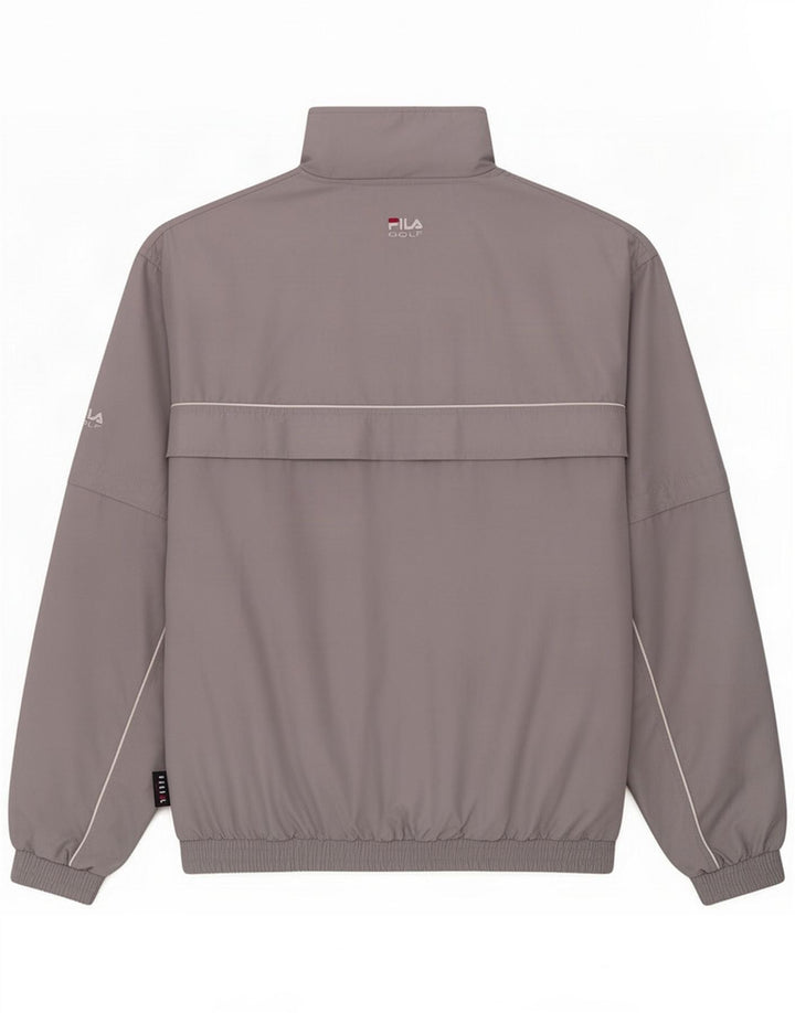 Chaqueta superior de chándal Fila para hombre, poliéster gris grande
