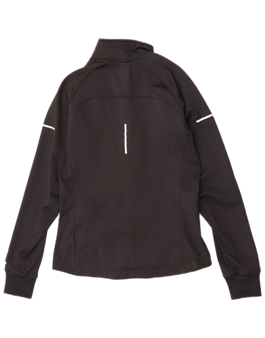 Nike Mujer Dri Fit Chándal Top Chaqueta UK 10 Pequeño Poliéster Negro