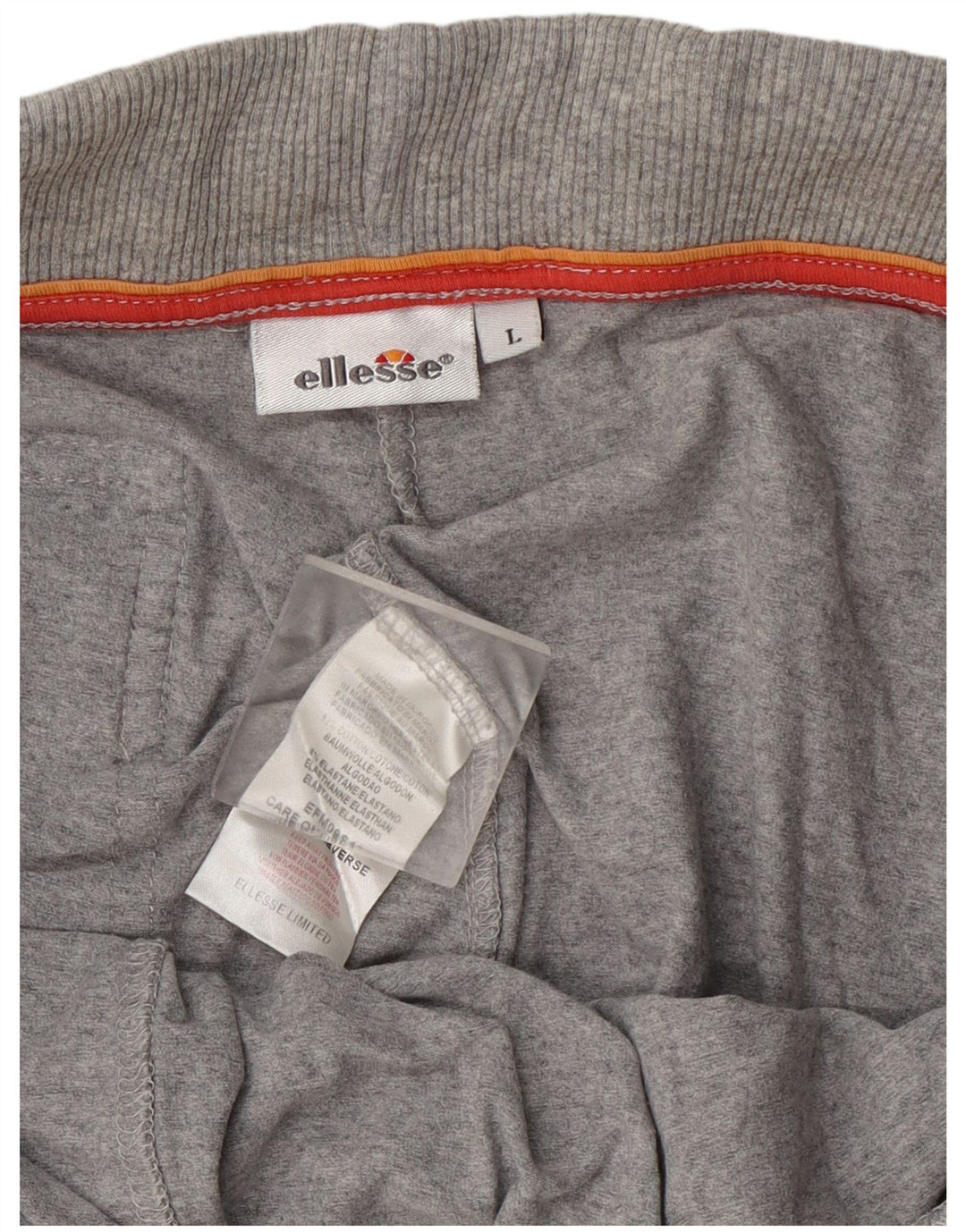 Ellesse Pantalones cortos deportivos para hombre de algodón gris grande