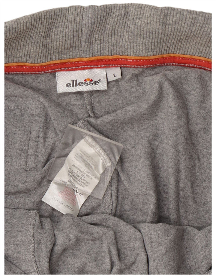Ellesse Pantalones cortos deportivos para hombre de algodón gris grande