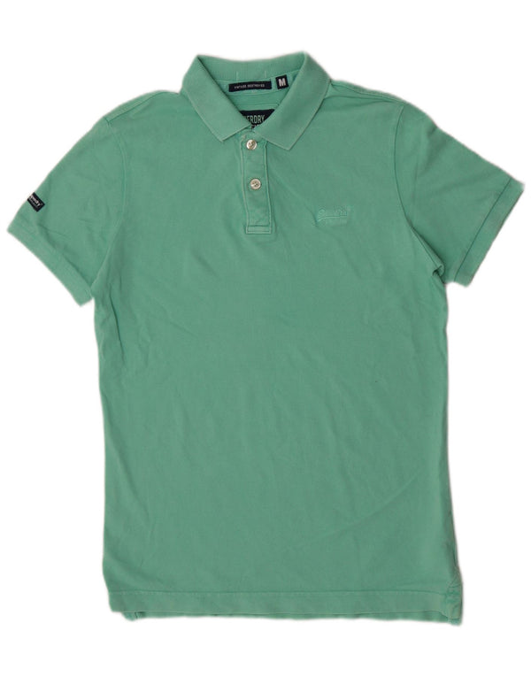Superdry Polo para hombre de algodón verde medio clásico