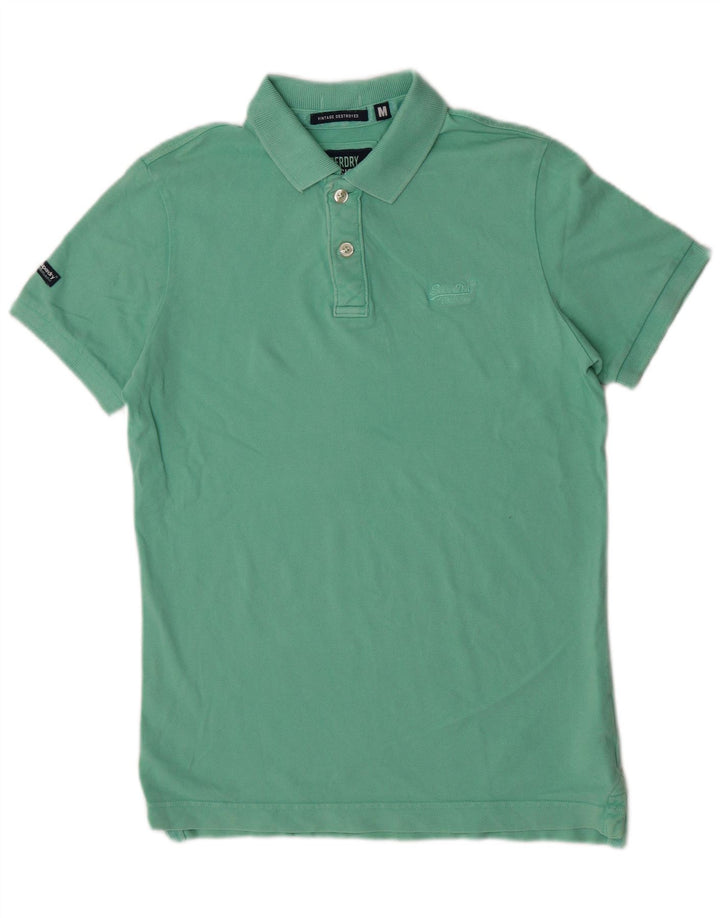 Superdry Polo para hombre de algodón verde medio clásico