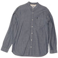 Camisa Penguin Hombre Grande Algodón Moteado Azul Marino
