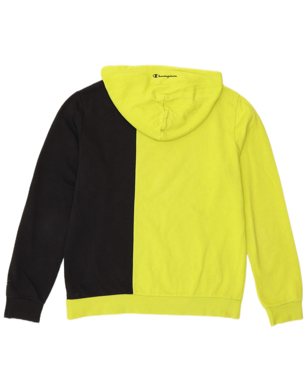 Champion Sudadera con capucha gráfica para niños 15-16 años 2XL Bloque de color amarillo