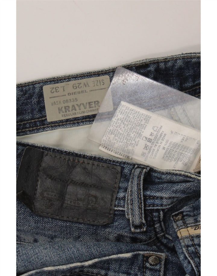 DIESEL Hombre Krayver Carrot Slim Jeans W29 L32 Algodón Azul
