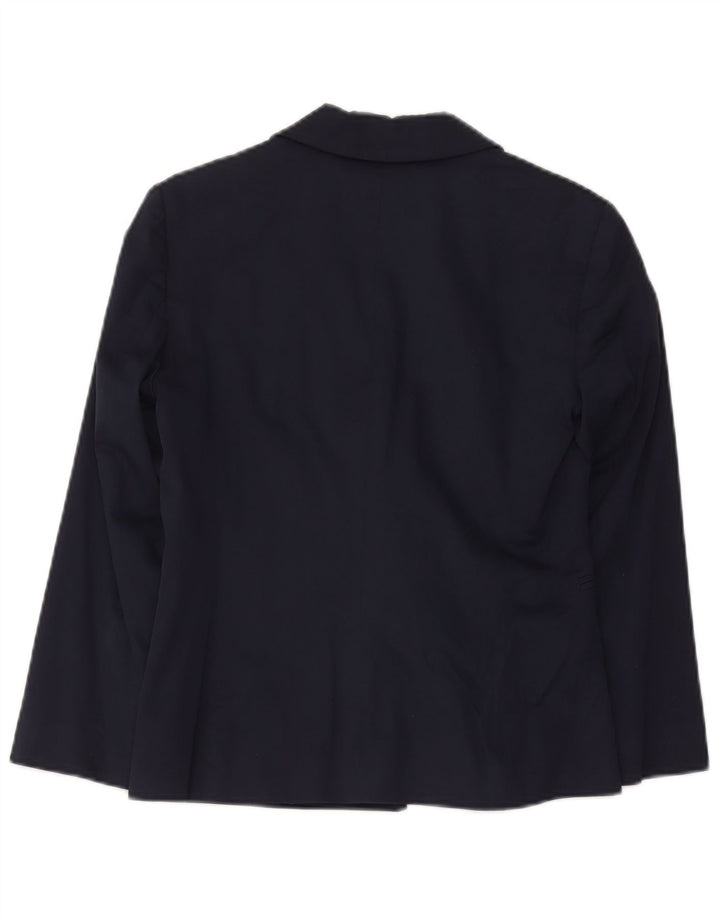 Max & Co. Chaqueta tipo blazer de 1 botón para mujer UK 8 Small Azul marino Algodón