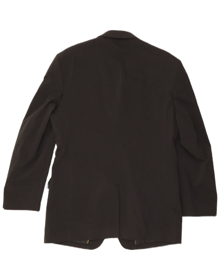 Zara Chaqueta tipo blazer de 3 botones para hombre EU 52 Grande Poliéster negro