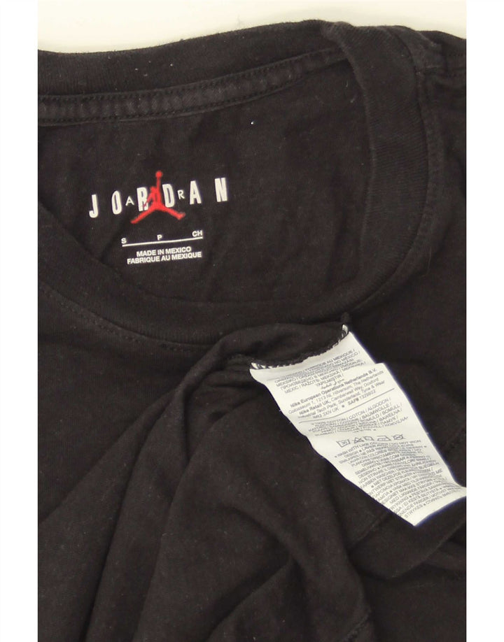 Jordan - Camiseta gráfica para hombre, talla pequeña, algodón negro
