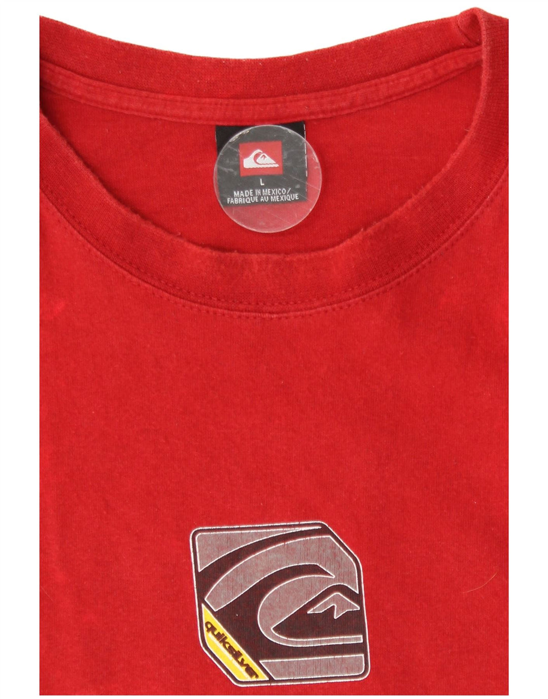 Quiksilver Camiseta gráfica para hombre Top grande de algodón rojo