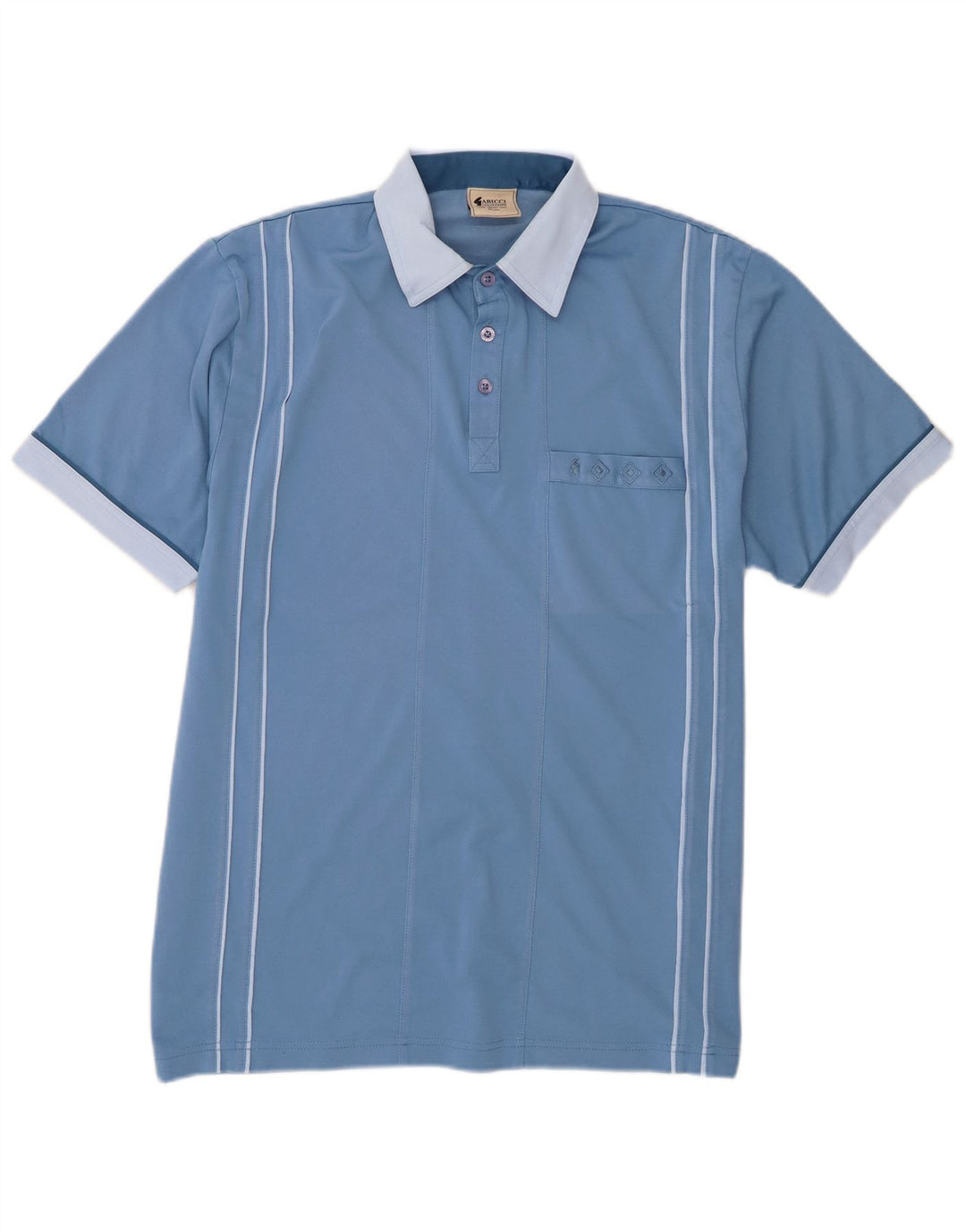 Gabicci Polo Hombre De Algodón Color Block Azul Medio