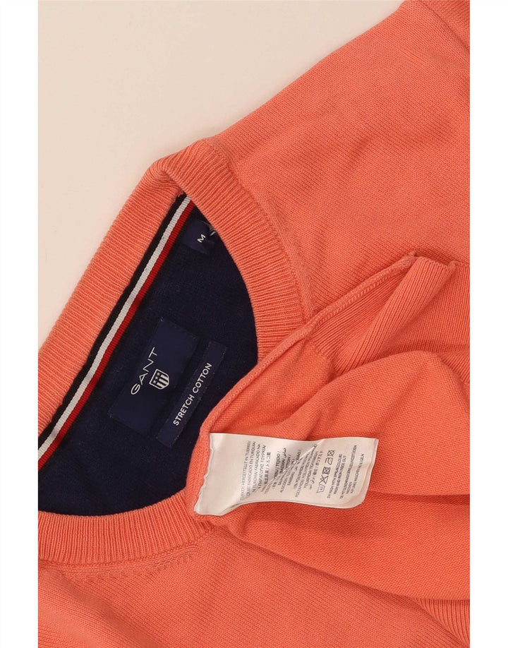 Gant Jersey de cuello redondo para hombre de algodón naranja medio