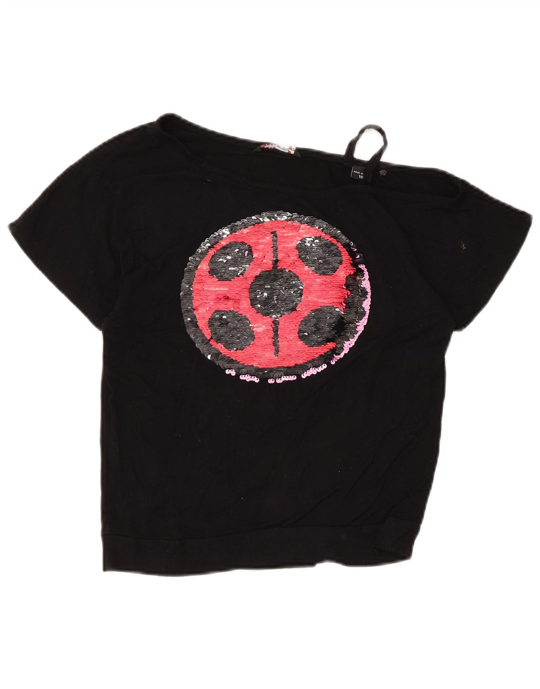 Guess Top de un hombro para niña 9-10 años Negro