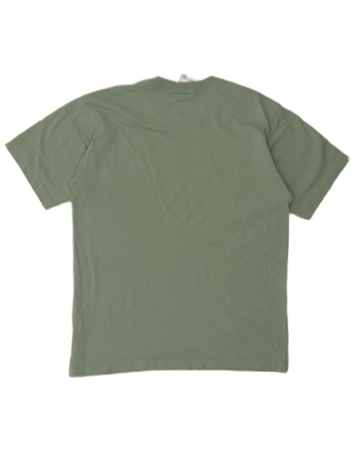 Adidas Hombre Camiseta Gráfica Top Algodón Verde Medio