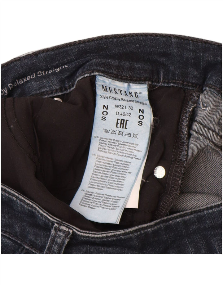 MUSTANG Vaqueros rectos de ajuste relajado para mujer W32 L32 Algodón azul marino