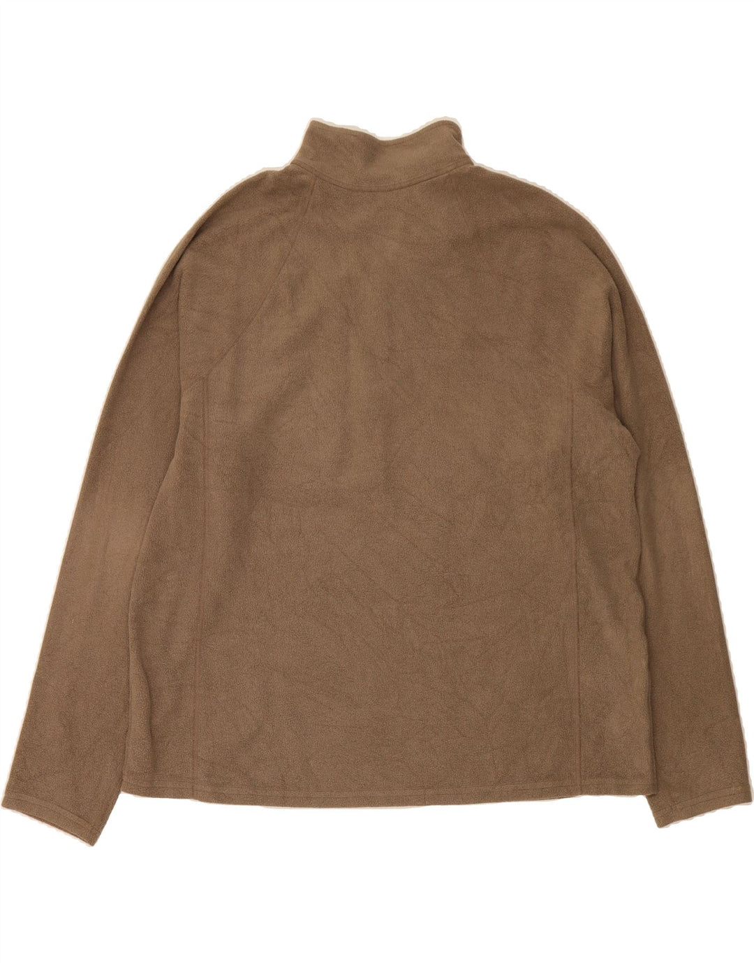 L.L.BEAN Mens Zip Neck Fleece Jumper XL Beige Polyester Vintage L.L.Bean and Second-Hand L.L.Bean from Messina Hembry 