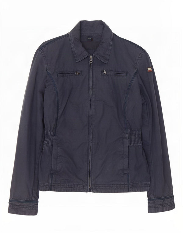 Napapijri Chaqueta utilitaria para mujer UK 46 Grande Azul marino Algodón