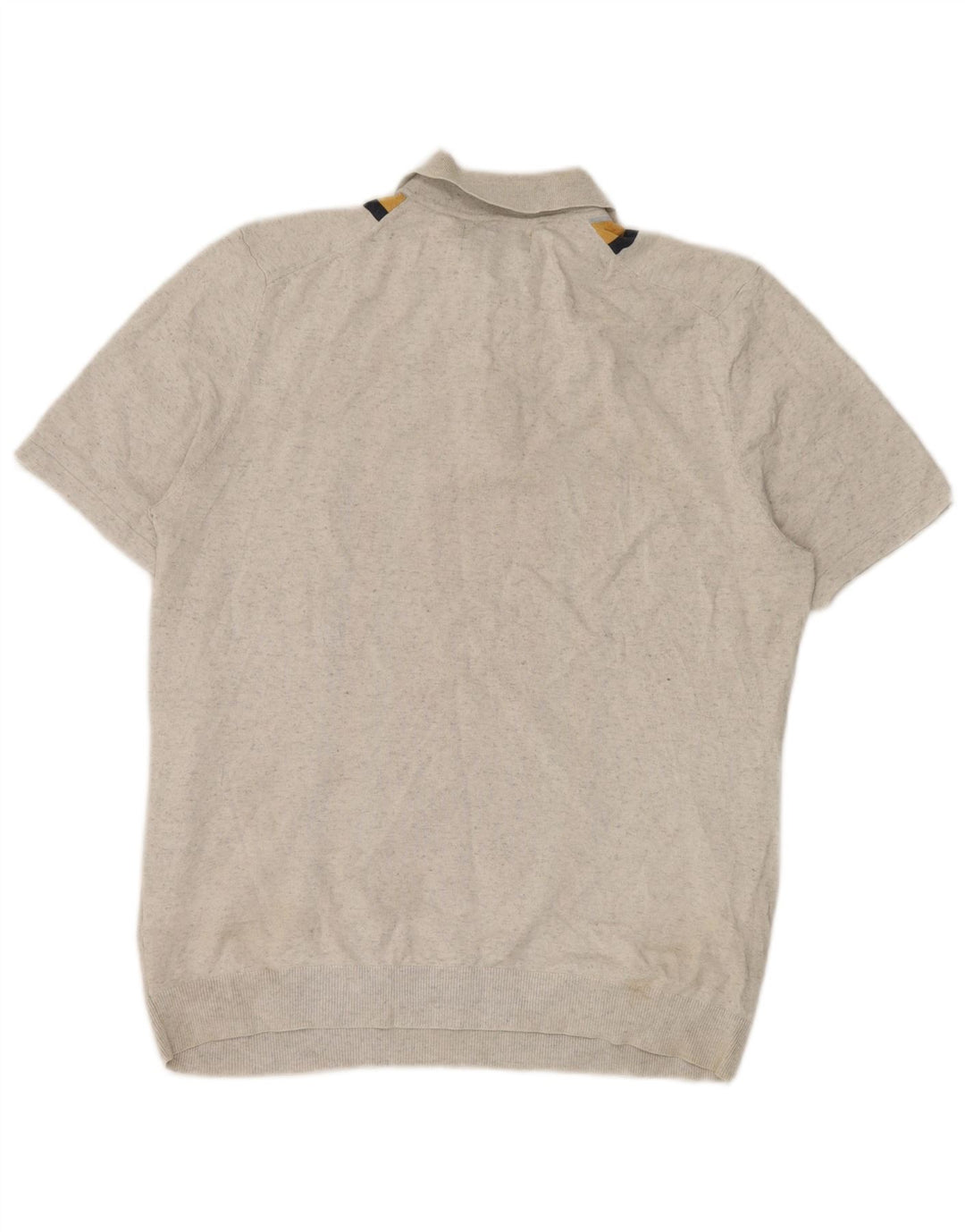 Marks & Spencer Polo para hombre de algodón a rayas grises grandes