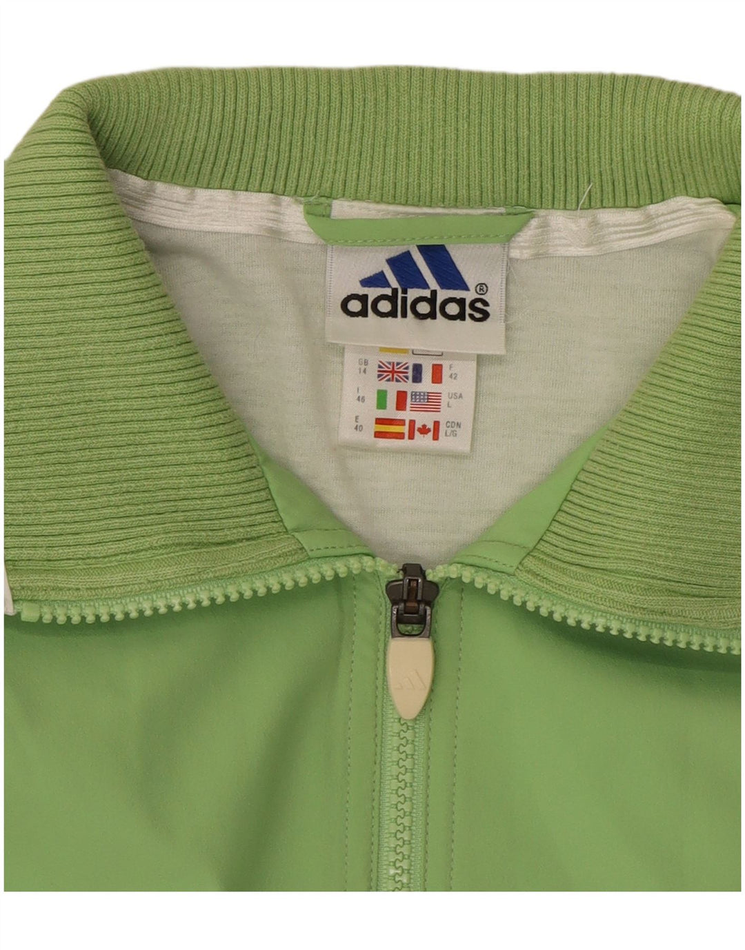 Adidas - Chaqueta de chándal para mujer, talla 40, poliéster verde grande