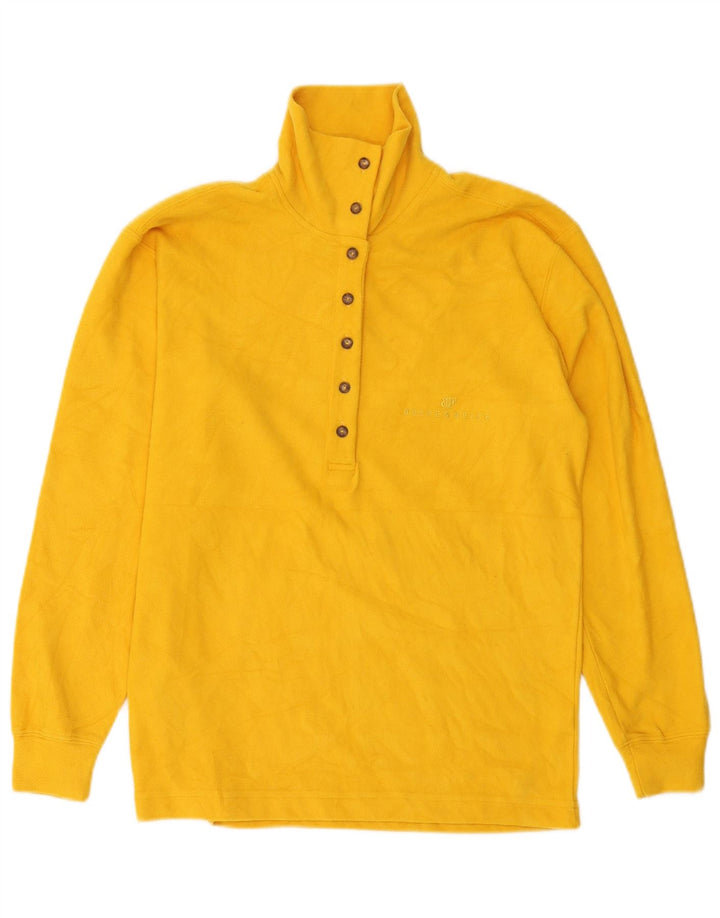 Belfe & Belfe Jersey de forro polar con cuello de botón extragrande para mujer UK 10 Small Yellow