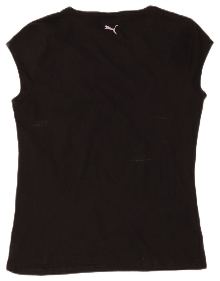 Puma - Camiseta gráfica para mujer, talla 40, talla grande, color negro