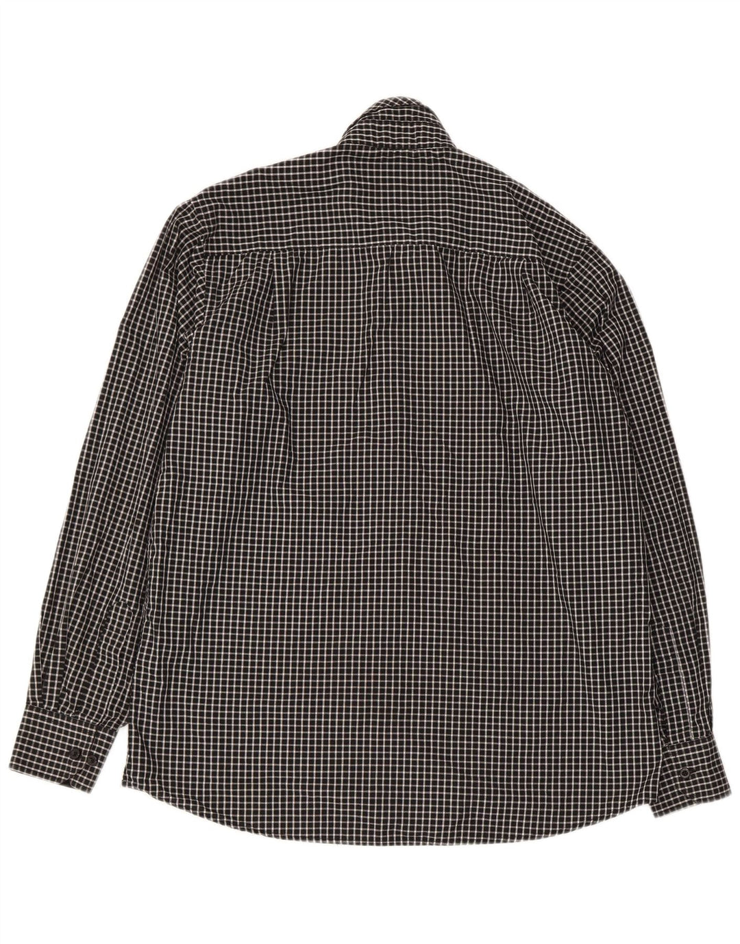 Camisa Pierre Cardin Hombre Regular Fit Cuadros Negros Grandes
