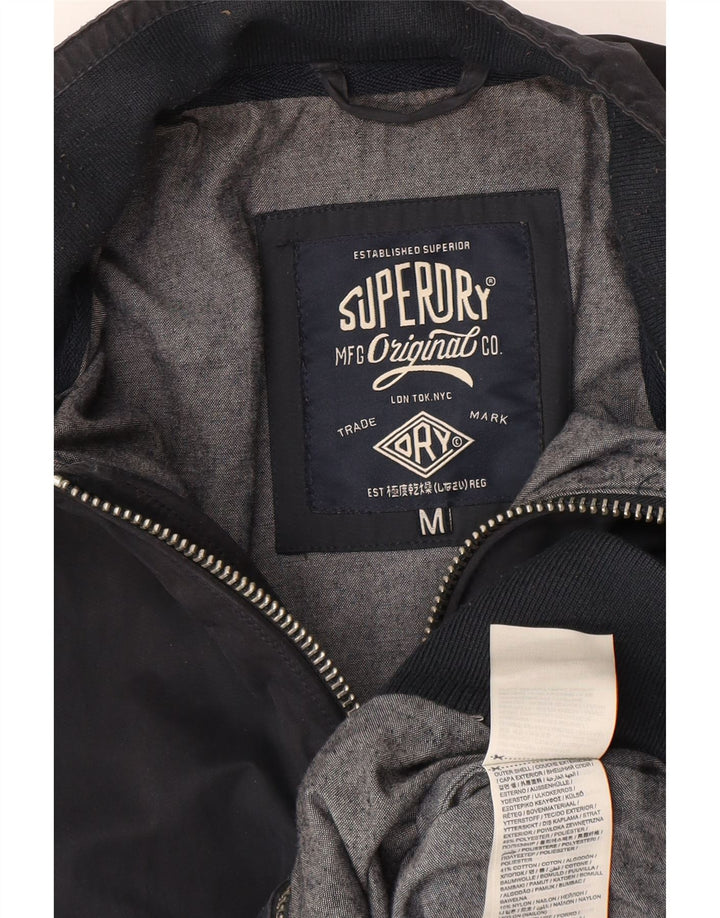 Superdry Chaqueta Bomber para Hombre ES 38 Mediana Azul Marino Poliéster