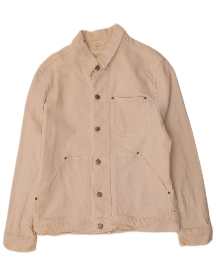 Zara Hombre Chaqueta Vaquera UK 38 Medium Beige Lyocell