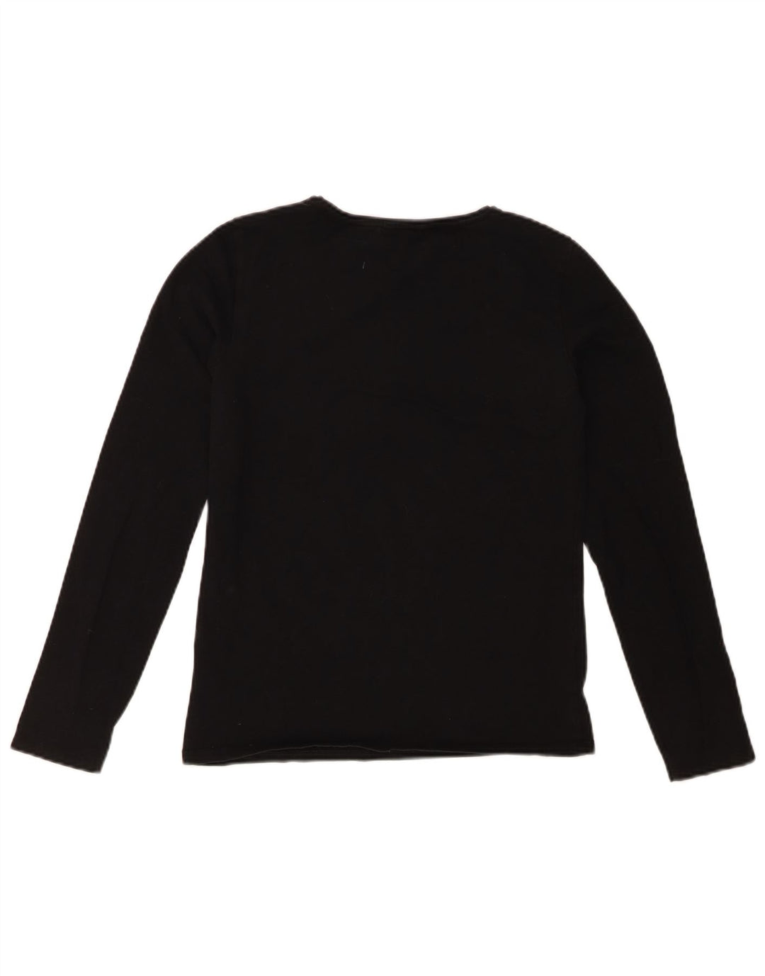 MASSIMO DUTTI Womens Top Long Sleeve UK 18 XL Black Cotton